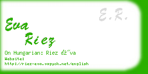 eva riez business card